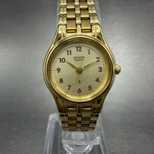 Citizen CQ Watch Women 21mm Champagne Dial Gold Tone Round 5930-S29762 NewBatter0