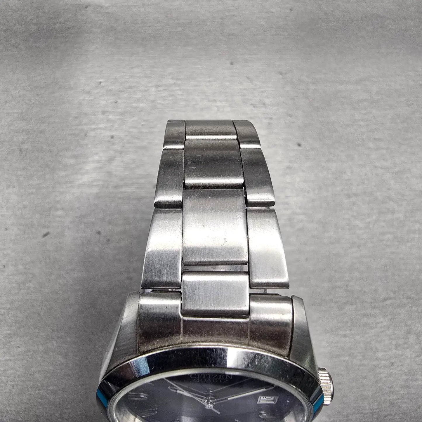 Citizen Watch Men 35mm Blue Dial Silver Tone Date Round 2610-S99400 New BatteryG4