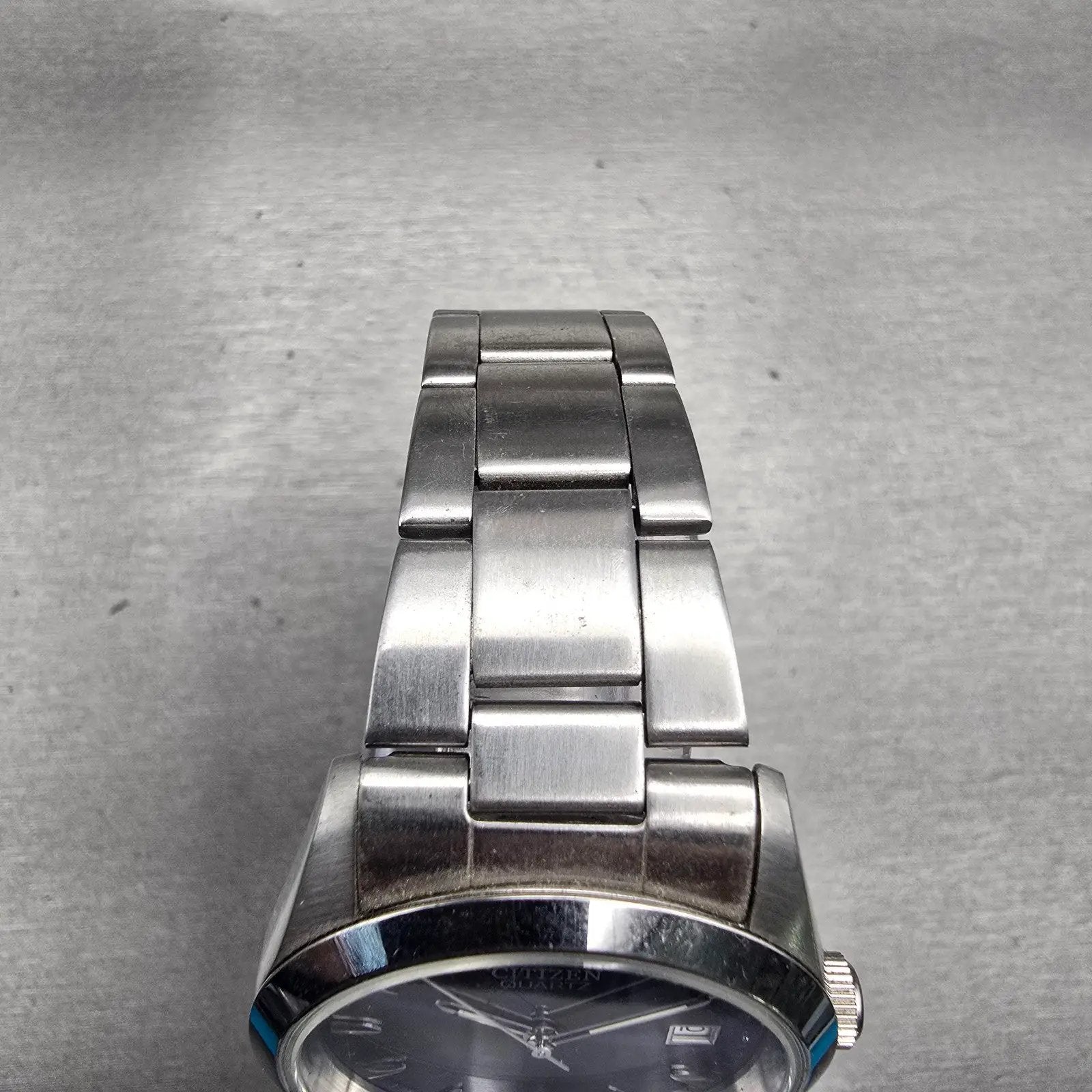 Citizen Watch Men 35mm Blue Dial Silver Tone Date Round 2610-S99400 New BatteryG4