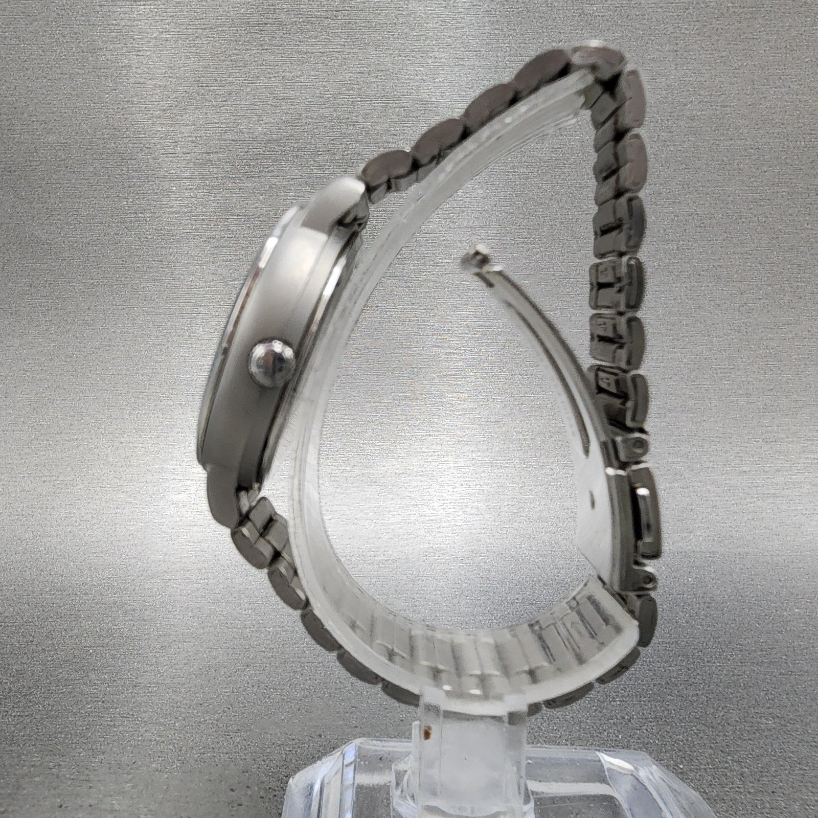 Seiko Agnes B Watch Women 33mm Black Dial Steel Daydate Round V33J0010 New Batt6