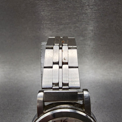 Seiko Watch Women 26mm Silver Dial Silver Tone Date Round 7n826d90 New Battery4