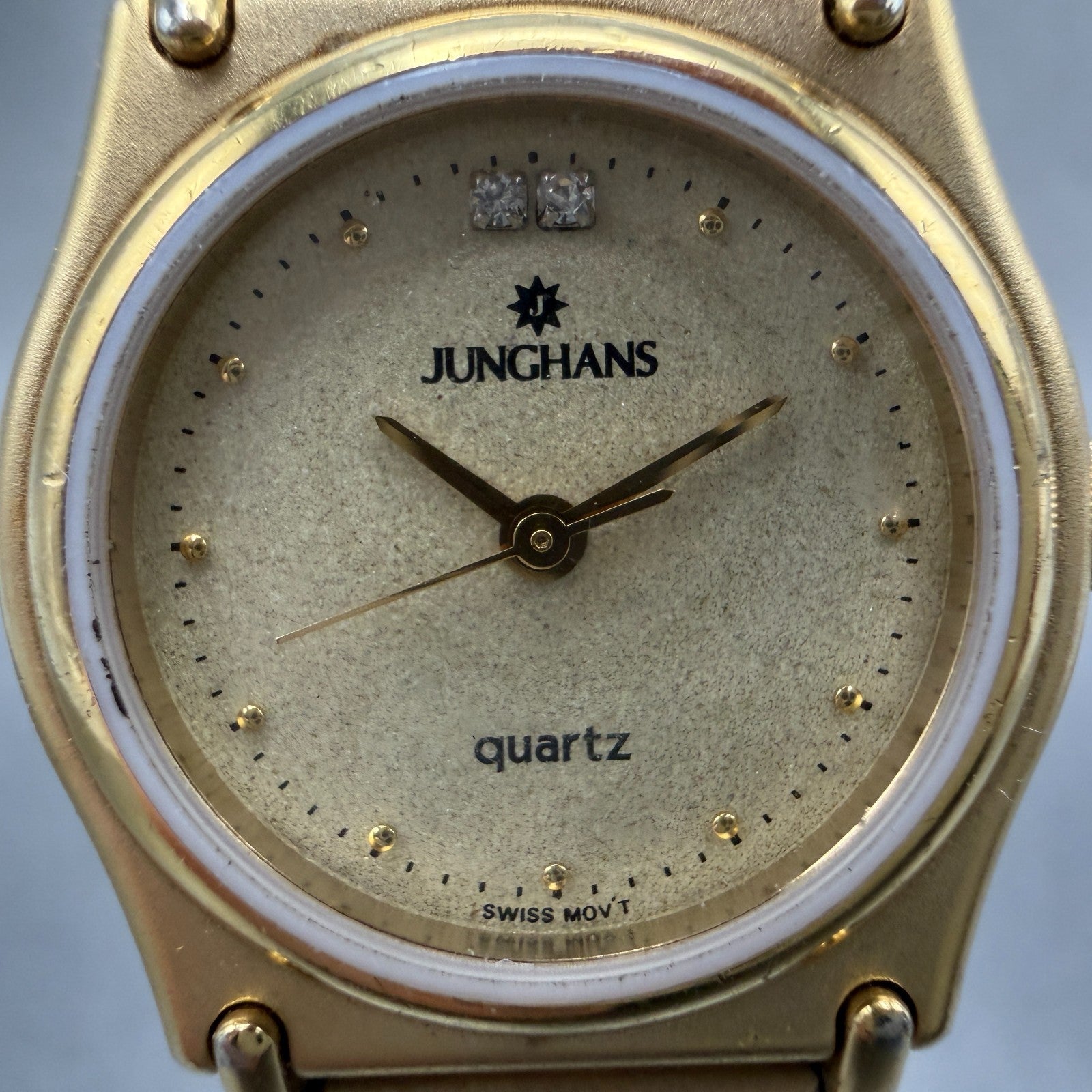 Junghans Watch Women 24mm Champagne Dial Gold Tone EWJ-1003L New Battery1