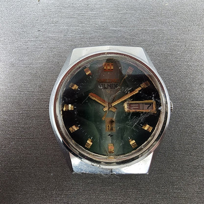 Seiko Elinx SG Watch Men 35mm Green Dial Steel Daydate Round 07236020 New Batt0