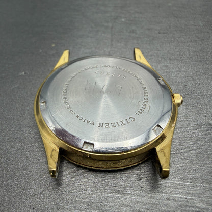 Citizen CQ President Watch Men 35mm Champagne Dial Gold Tone Daydate PARTS9