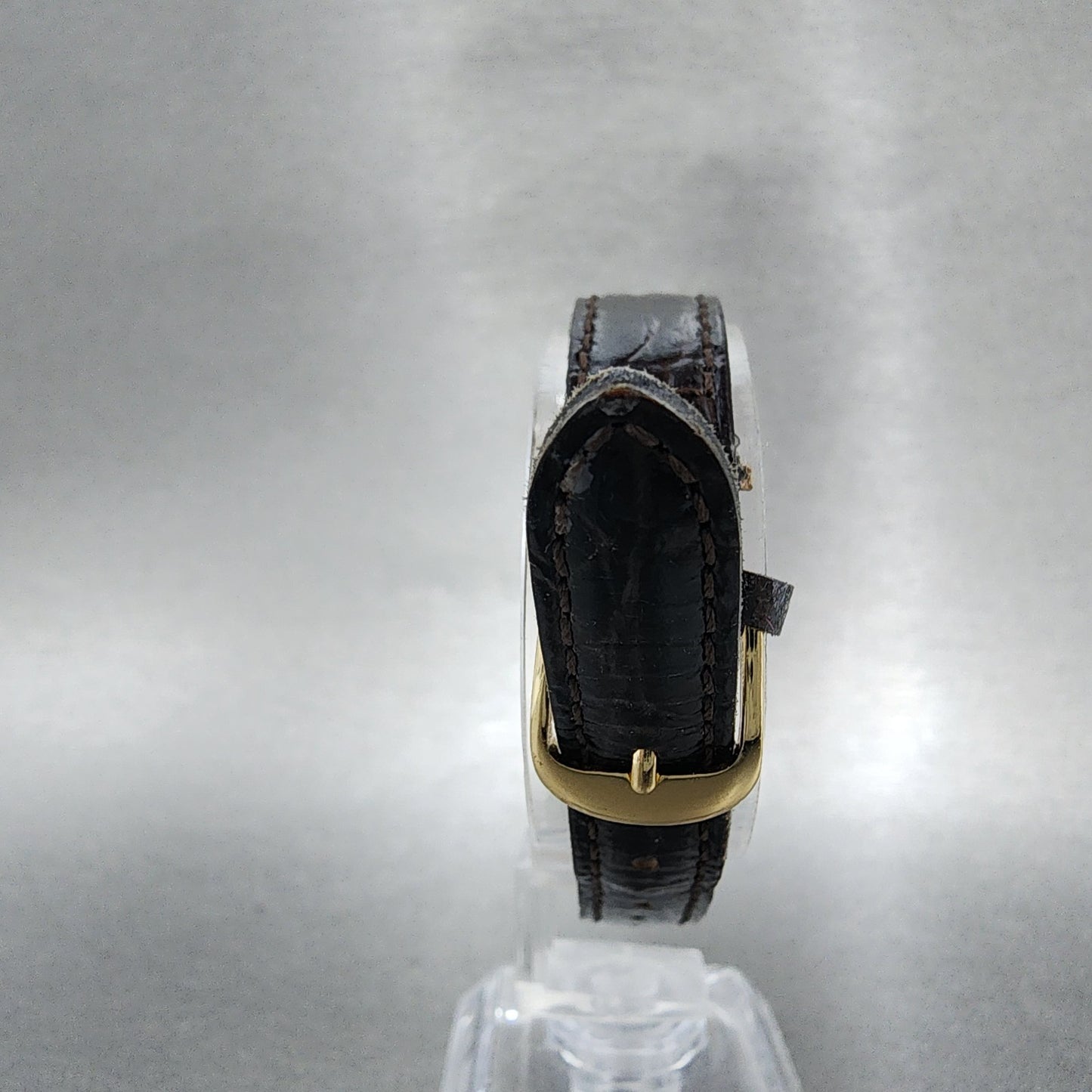 Seiko Tank Watch Women 19mm Gold Dial Gold Tone Rectangle 4N005101 New Battery7