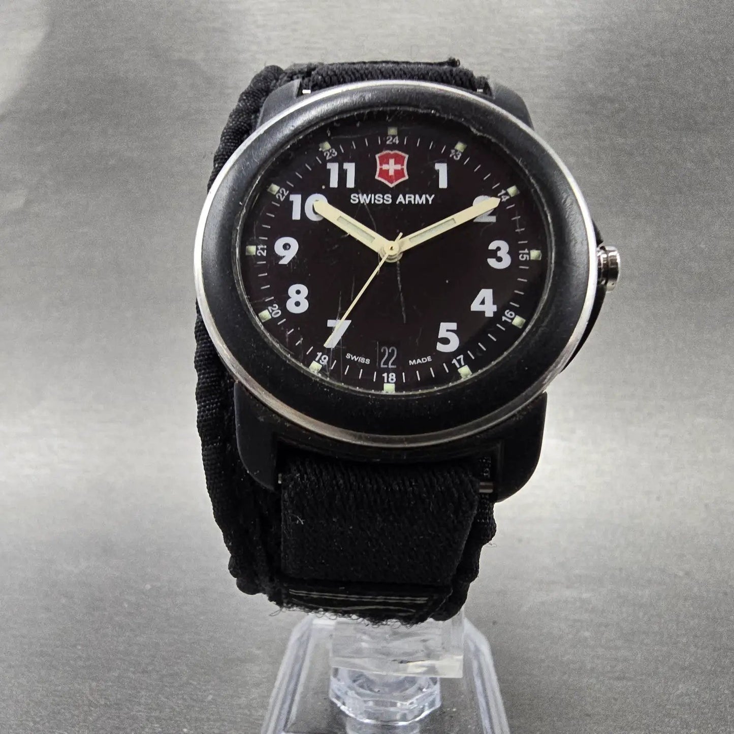 Victorinox Swiss Army Original SAI Watch Men 38mm Black Dial Steel Date PARTS6