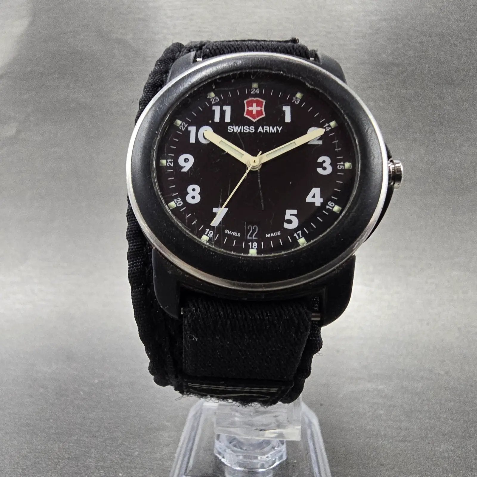 Victorinox Swiss Army Original SAI Watch Men 38mm Black Dial Steel Date PARTS6