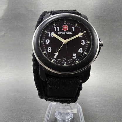 Victorinox Swiss Army Original SAI Watch Men 38mm Black Dial Steel Date PARTS6