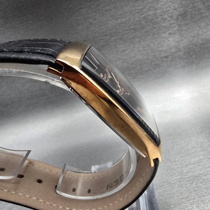 Skagen Watch Men 33mm Black Dial Rose Gold Date Rectangle 984LRLB New Battery3