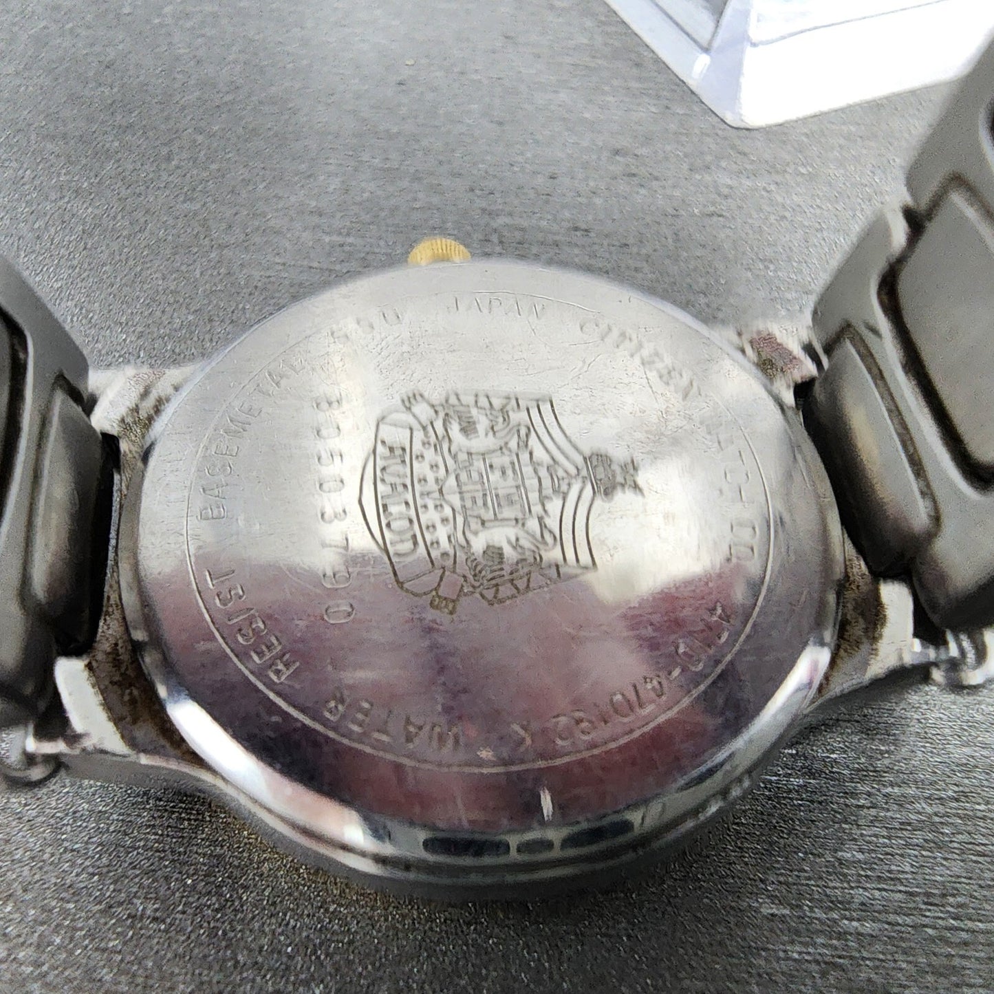 Citizen Avalon Watch Men 31mm White Dial Two Tone Date Round 4710470192 PARTS10