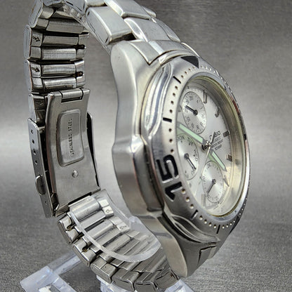 Casio MTD1046 Watch Men 38mm Silver Dial Steel Daydate Round READ!!!!! New Batt3
