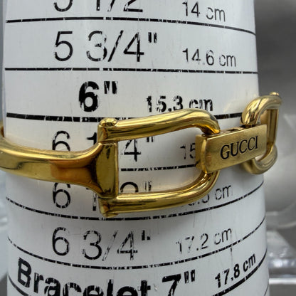 Gucci 1500L Tank Watch Women 12mm Gold Dial Gold Rectangle Bangle New Battery10