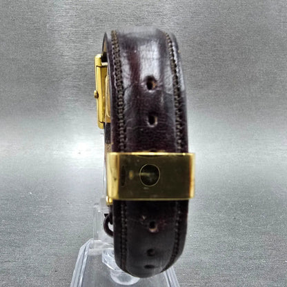 Raymond Weil Tank Watch Women 23mm Gold Dial Gold Plated Rectangle READ!! NewBat7