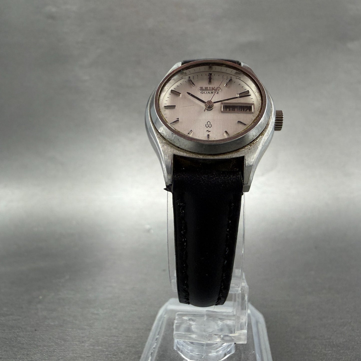 Seiko Watch Women 25mm Silver Dial Silver Tone Daydate Round 4326-0070 New Batt5