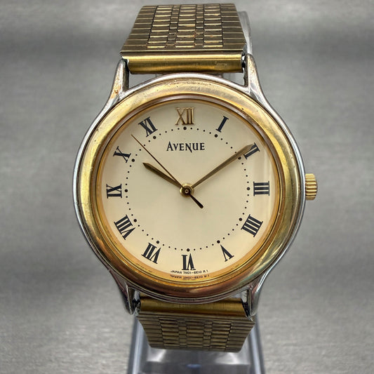 Seiko Avenue Watch Men 31mm Champagne Dial Two Tone Round 7N01-6D80 New Battery0