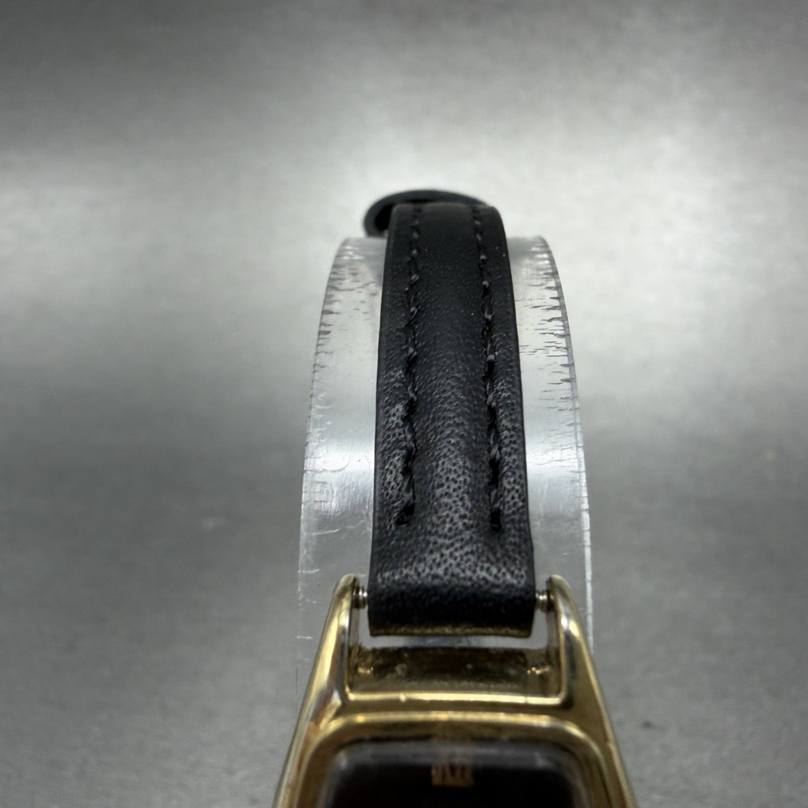 Seiko Watch Women 18mm Black Dial Gold Tone Hexagon 2c20-6440 New Battery HJKUBK4