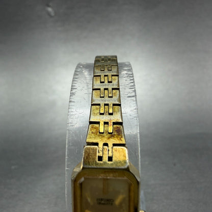 Seiko Watch Women 12mm Champagne Dial Gold Tone 1320-5029 New Battery Vintage 784