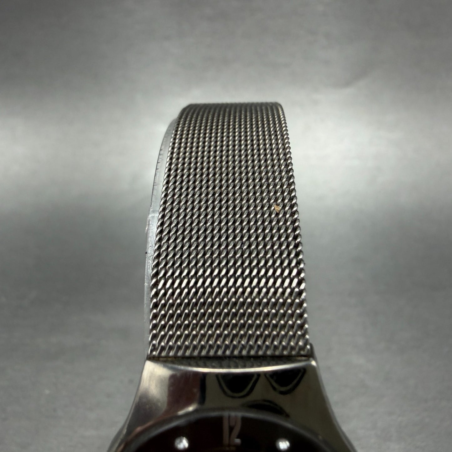 Skagen Watch Women 24mm Black Dial Titanium Mesh Band 233XSTTM New Battery4