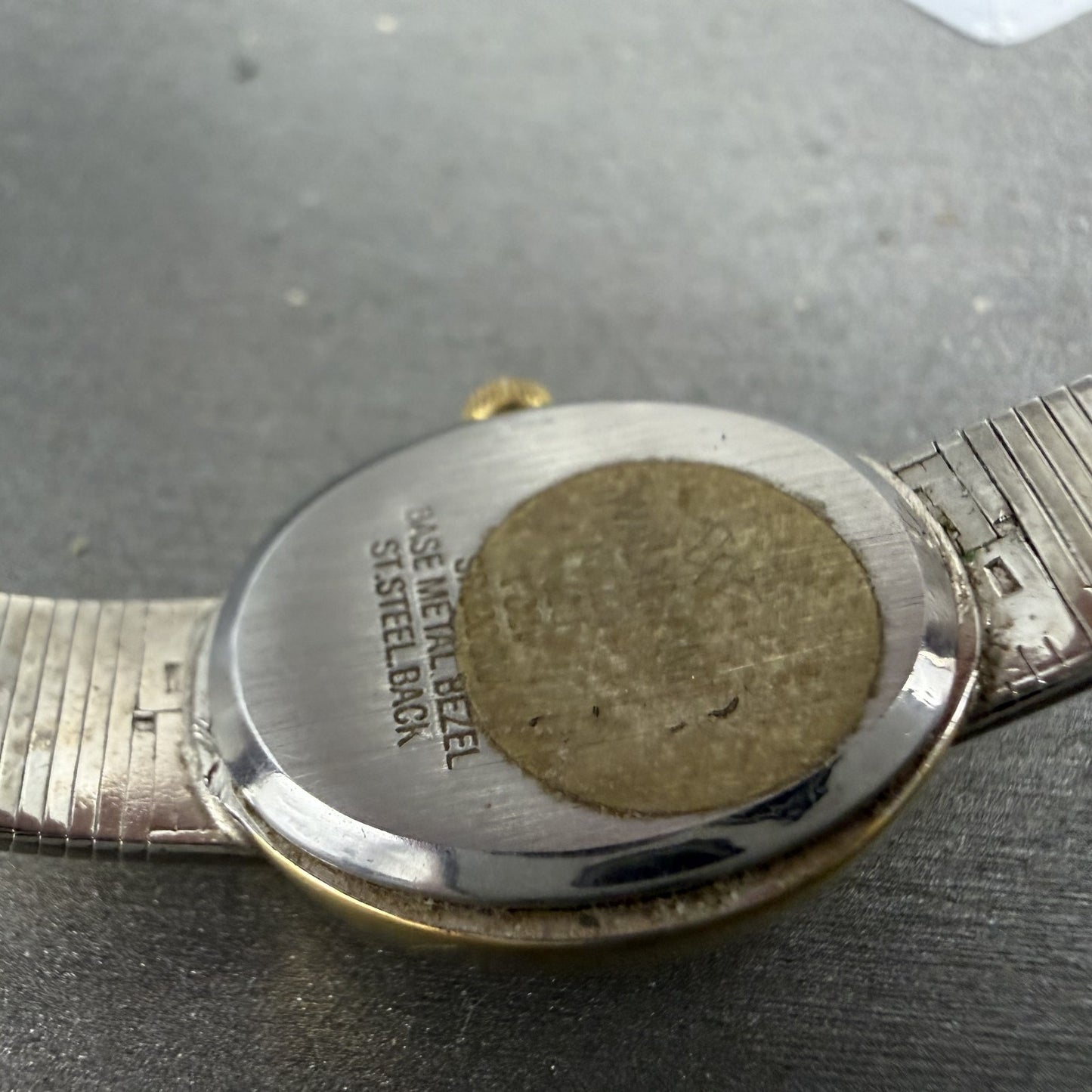 Waltham Watch Women 18mm Silver Dial Two Tone Oval Mesh Band New Battery VTG9
