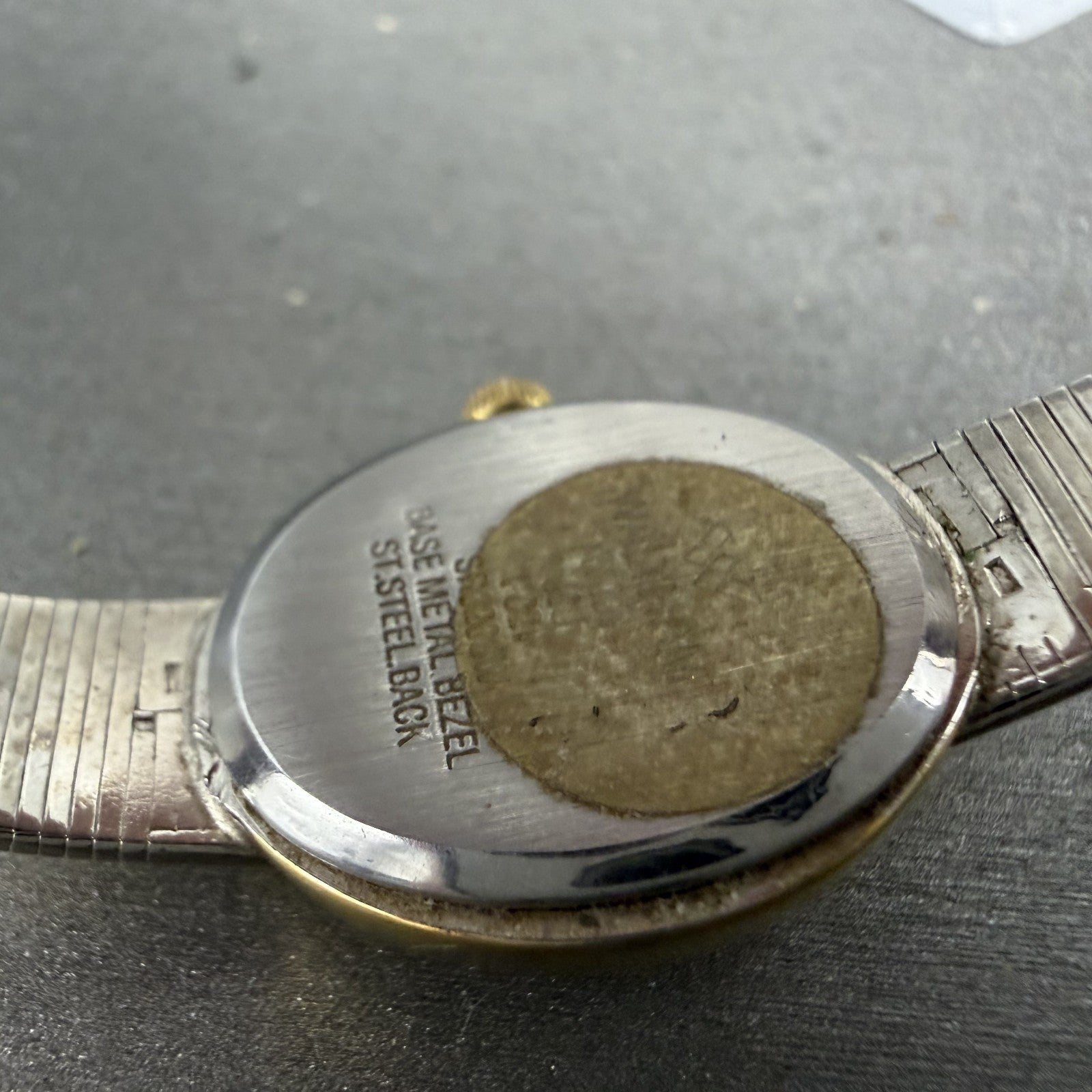 Waltham Watch Women 18mm Silver Dial Two Tone Oval Mesh Band New Battery VTG9
