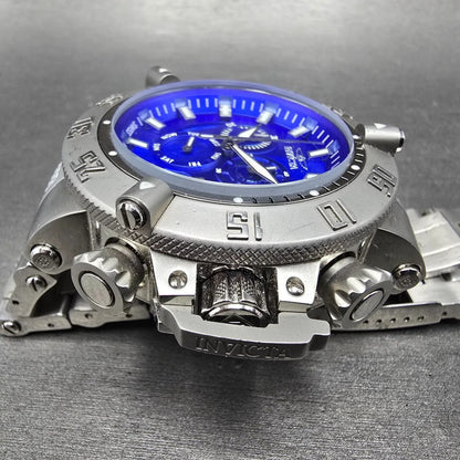 Invicta Sub Aqua Noma III Chronograph Watch Men 50mm Blue Dial Steel 6684 NewBat3