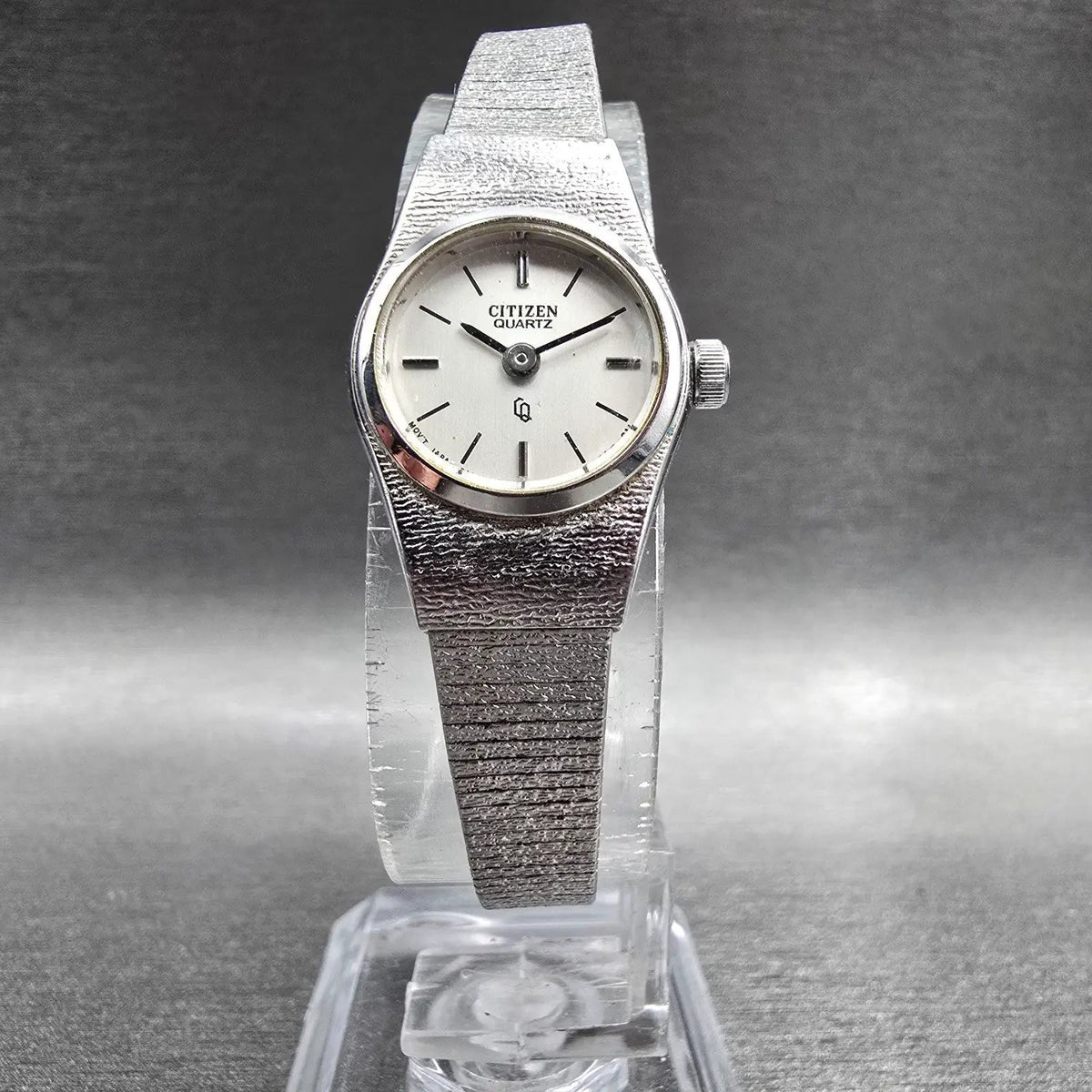 Citizen CQ Watch Women 17mm Silver Dial Silver Tone Round 3220-891244 New Batt F5