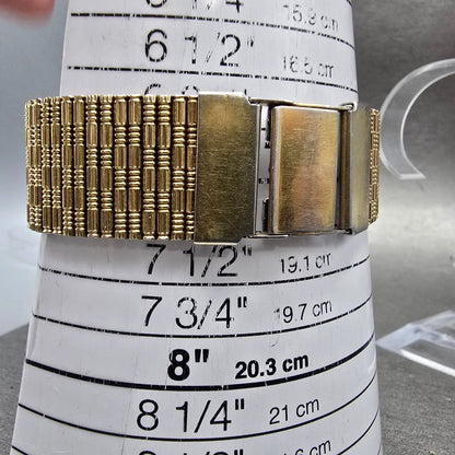 Seiko Pulsar Tank Watch Men 25mm Champagne Dial Gold Tone V321-5210 New Battery10