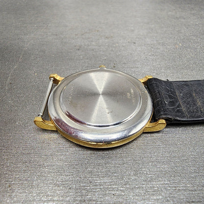 Longines Watch Men 32mm Gold Dial Gold Tone Round 6407 977 VTG PARTS11