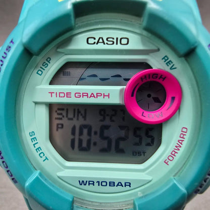 Casio Baby-G BGD-180FB Watch 44mm Blue Digital Alarm Chrono Round New battery1