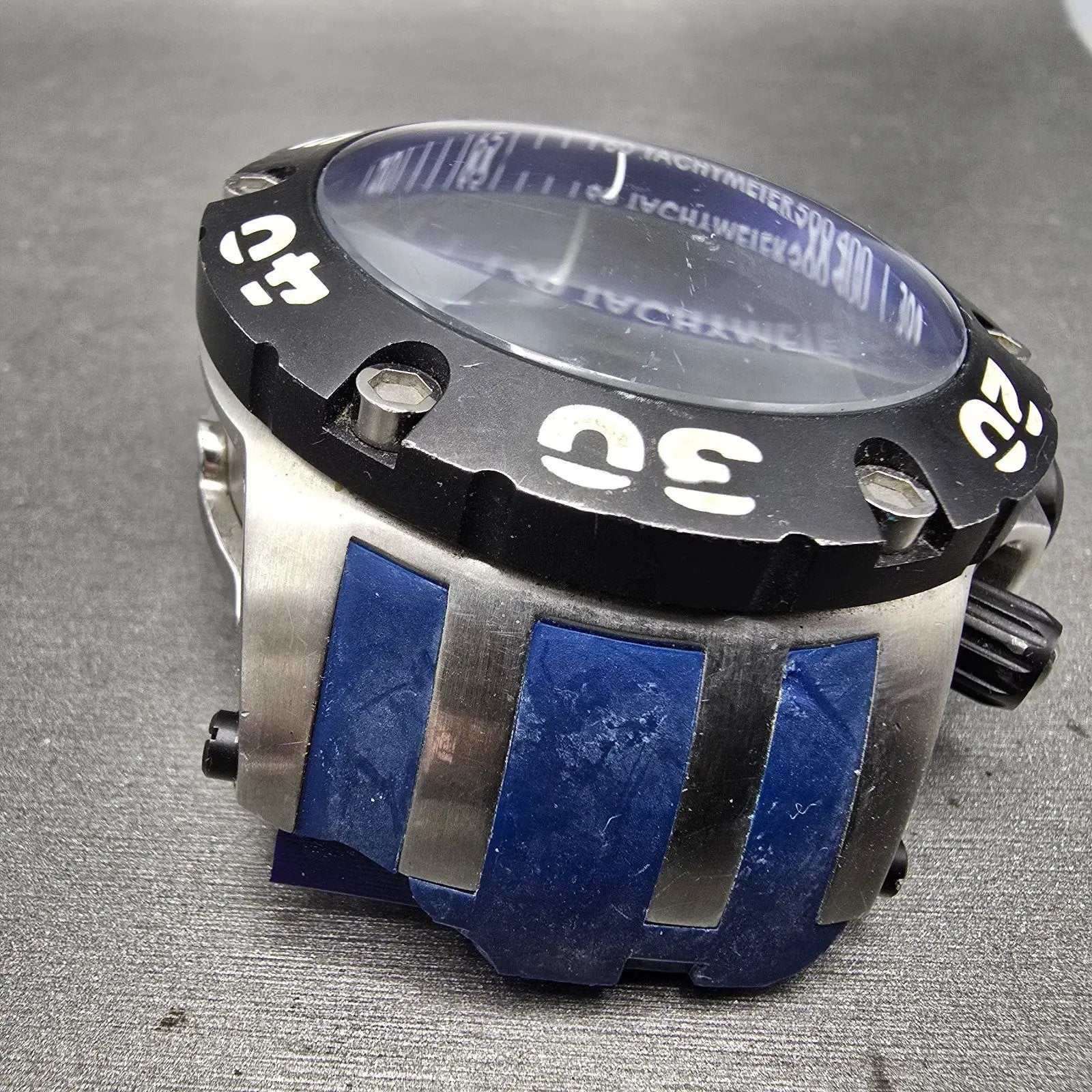 Invicta Reserve chronograph Dive Watch Men 51mm Blue Dial Steel 0906 New Battery2