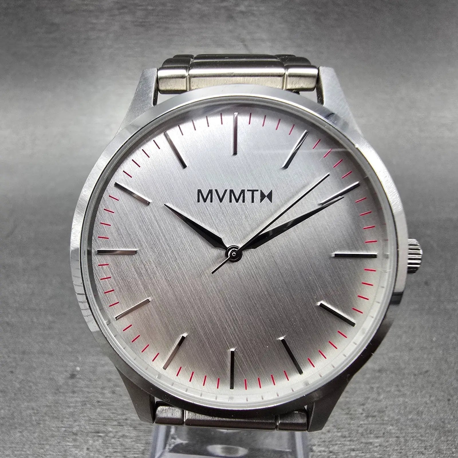 MVMT 40 Series Watch Men 40mm Silver Dial Stainless Steel Bracelet New Battery0