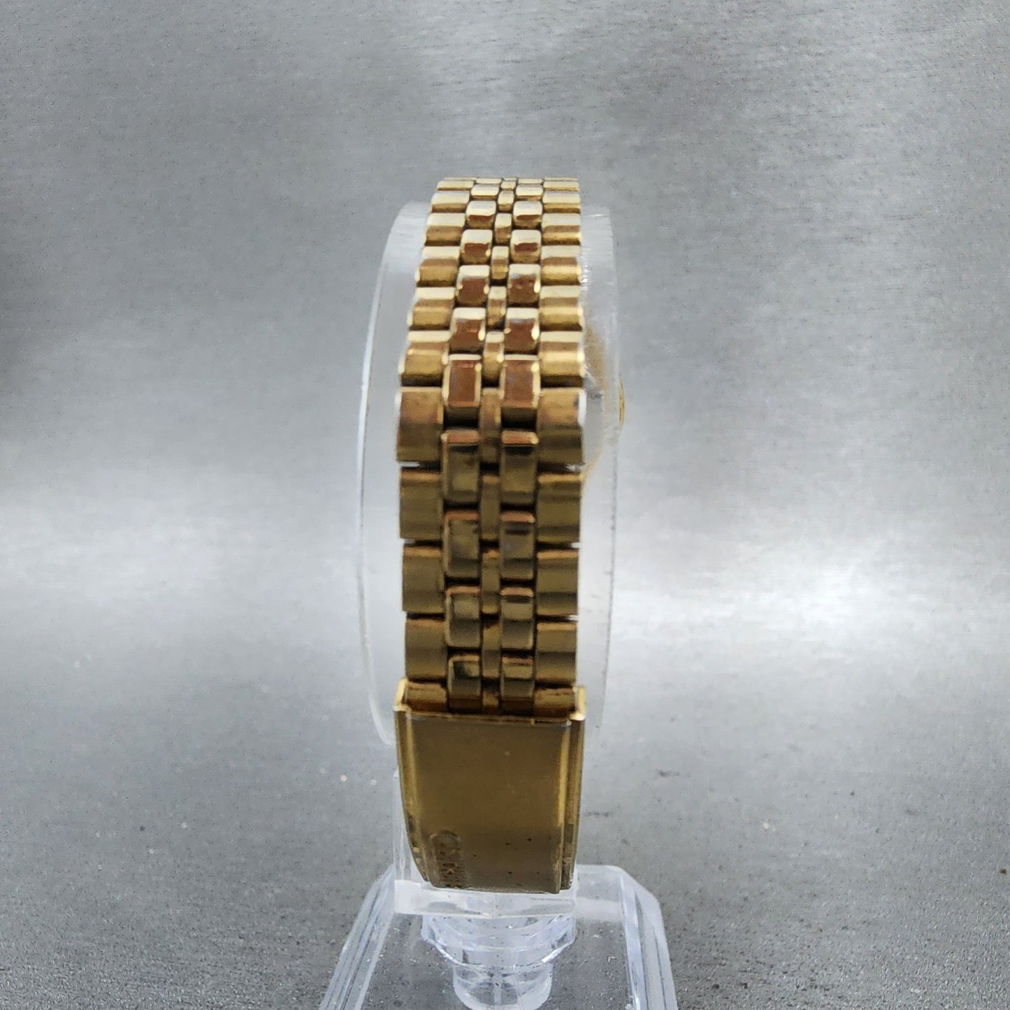 Seiko Watch Women 24mm Champagne Dial Gold Tone Daydate 7n830011 New Battery7