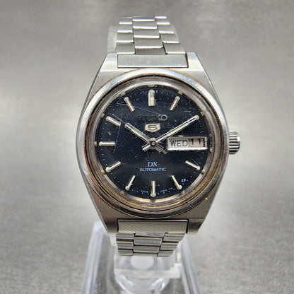 Seiko 5 Automatic Watch Women 24mm Black Dial Steel Daydate 29060341 PARTS0