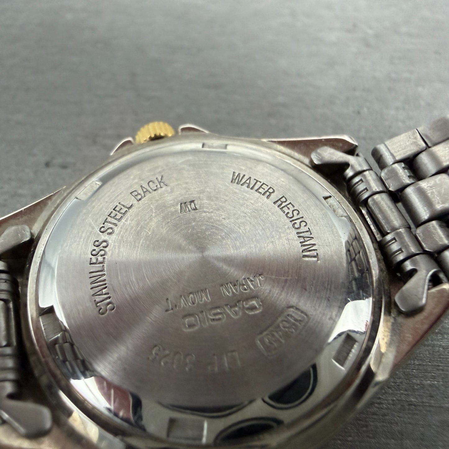 Casio Dive Watch Women 29mm Black Dial Two Tone Date Round LTP-3025 New Battery9