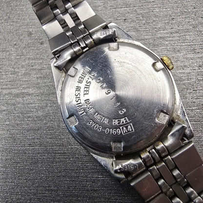 Seiko SQ Watch Women 24mm Silver Dial Two Tone Daydate Round 3Y03-0169 New Batt10