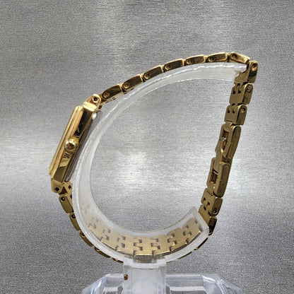 Seiko Tank Watch Women 16mm White Dial Gold Tone 1n010fh0 New Battery6