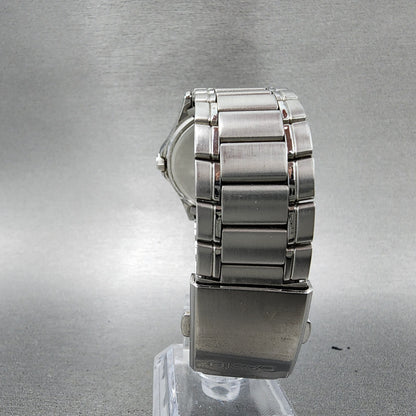 Casio Watch Men 37mm Blue Dial Silver Tone Daydate MTP1239DJ New Battery ABC1237