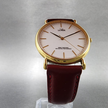 Citizen Club Lamar Watch Men 32mm White Dial Gold Tone Round 2830265343 New Bat5