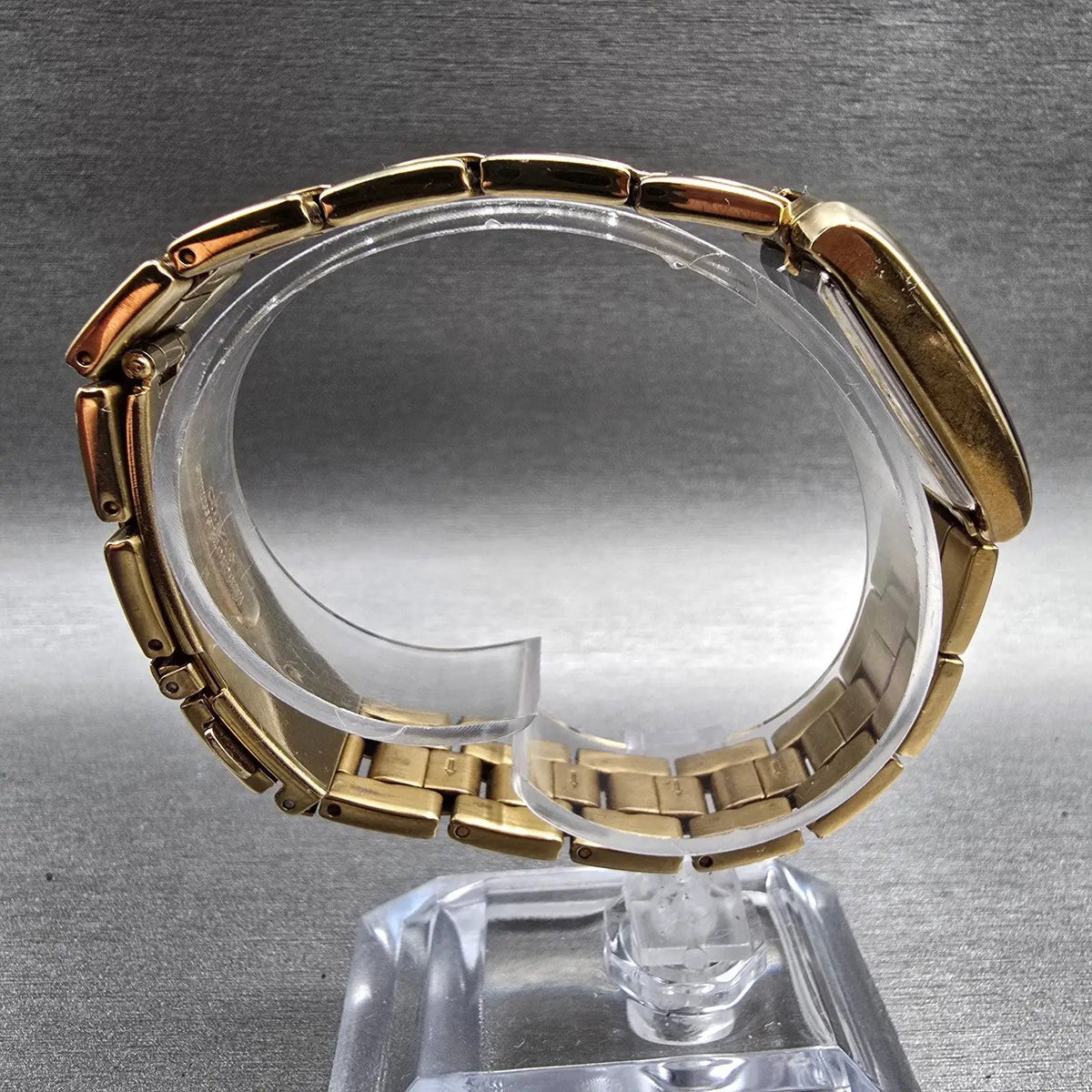 Citizen Tank Watch Men 22mm Cream Dial Gold Tone Rectangle 5930-S99132 New Batt8