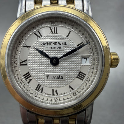 Raymond Weil Toccata Watch Women 25mm Silver Dial Two Tone Round 5364 NewBattery1