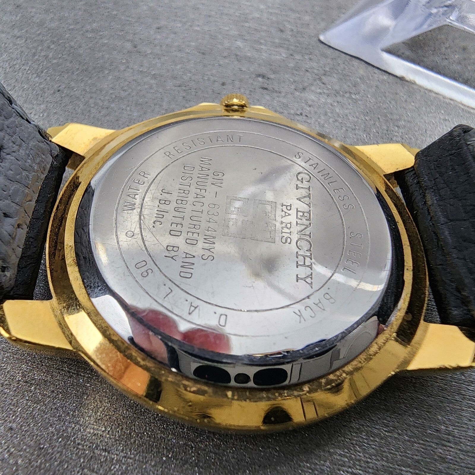 Givenchy Watch Men 34mm Black Dial Gold Tone Round GIV6344MYS PARTS10