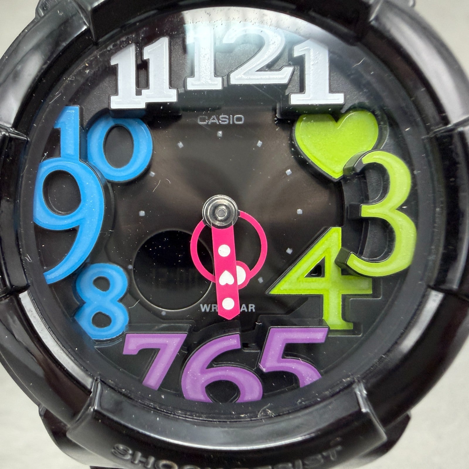 Casio Baby-G Watch Women 43mm Analog Digital Black Dial Black Tone New Battery1