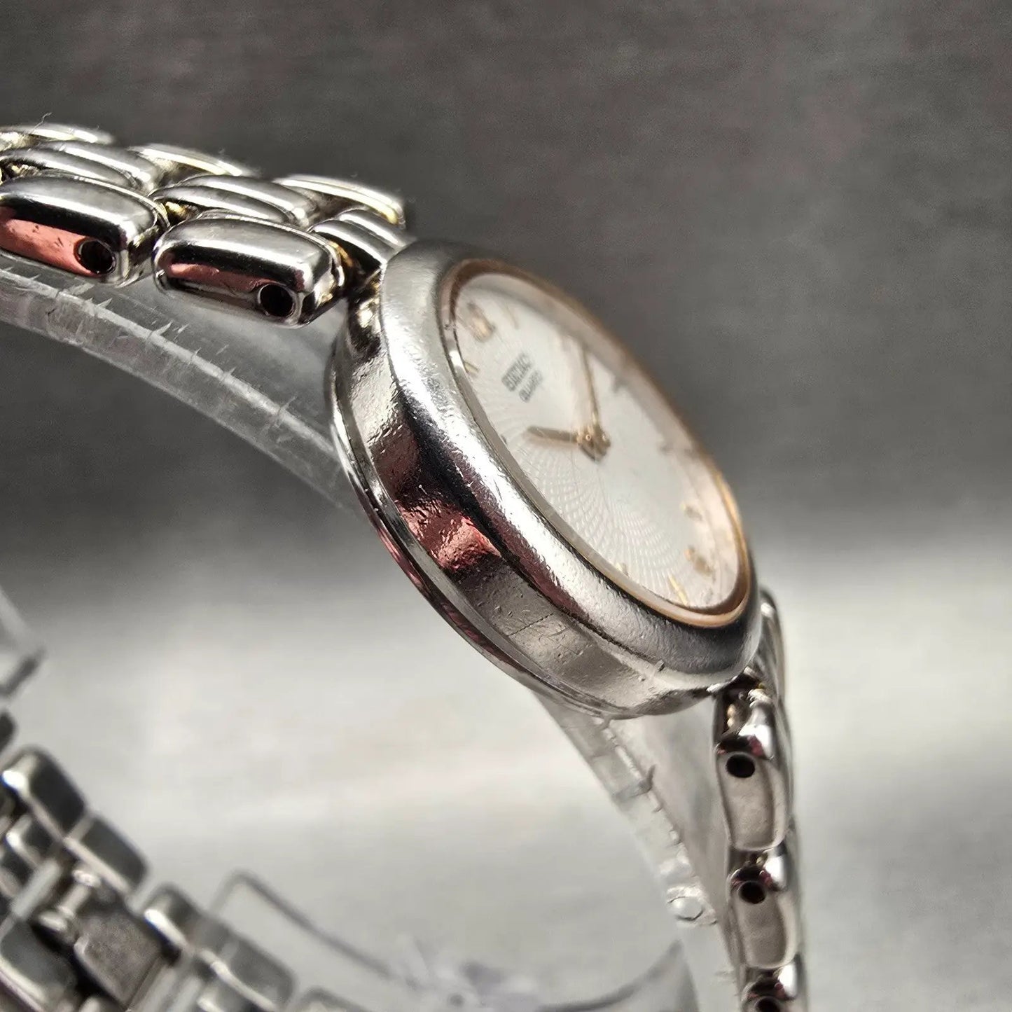 Seiko Watch Women 21mm White Dial Silver Tone Round 4N00-0798 New Battery VTG3