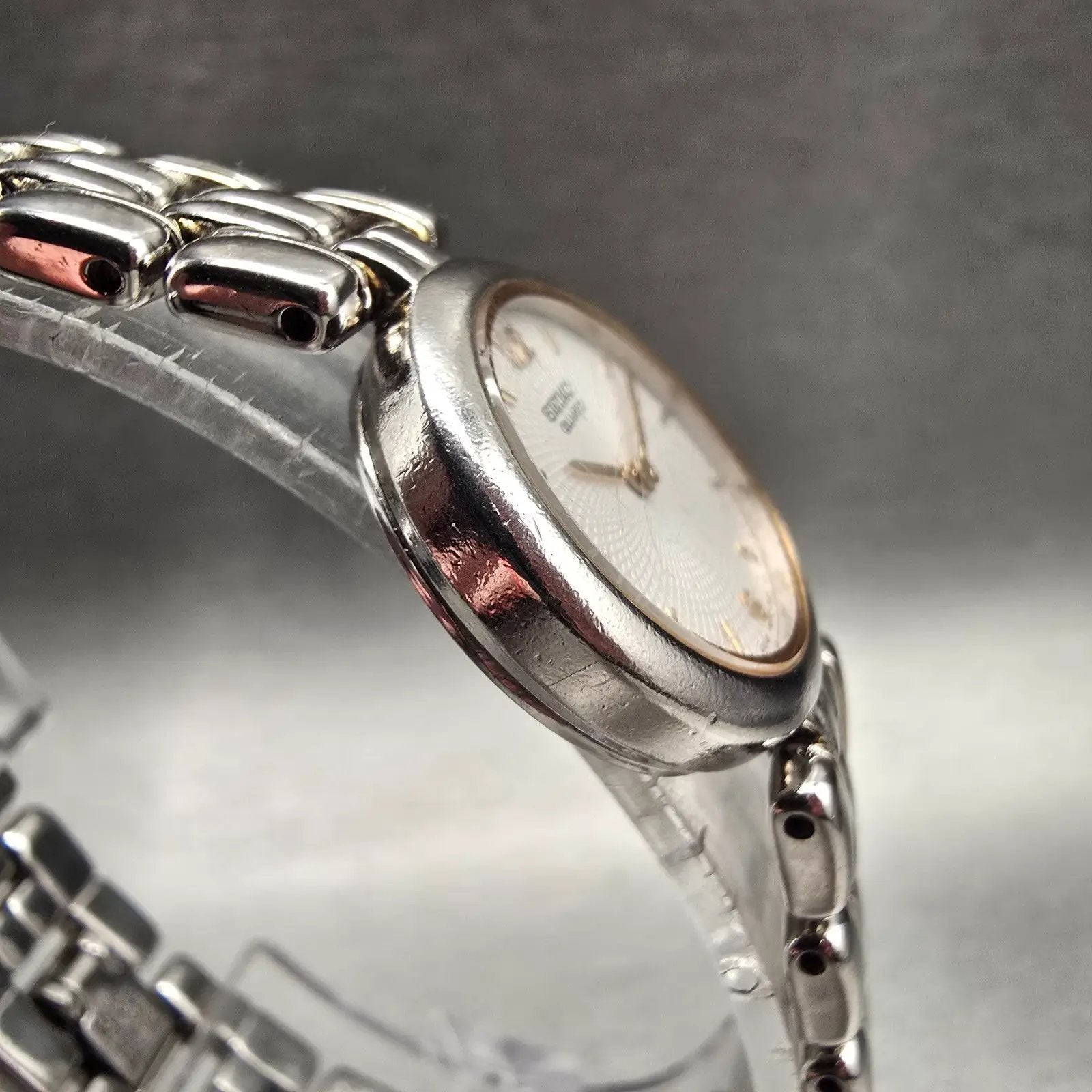 Seiko Watch Women 21mm White Dial Silver Tone Round 4N00-0798 New Battery VTG3