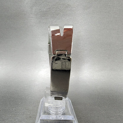 Baylor Watch Women 24mm Silver Dial Silver Tone Rectangle Manual Wind bangle7