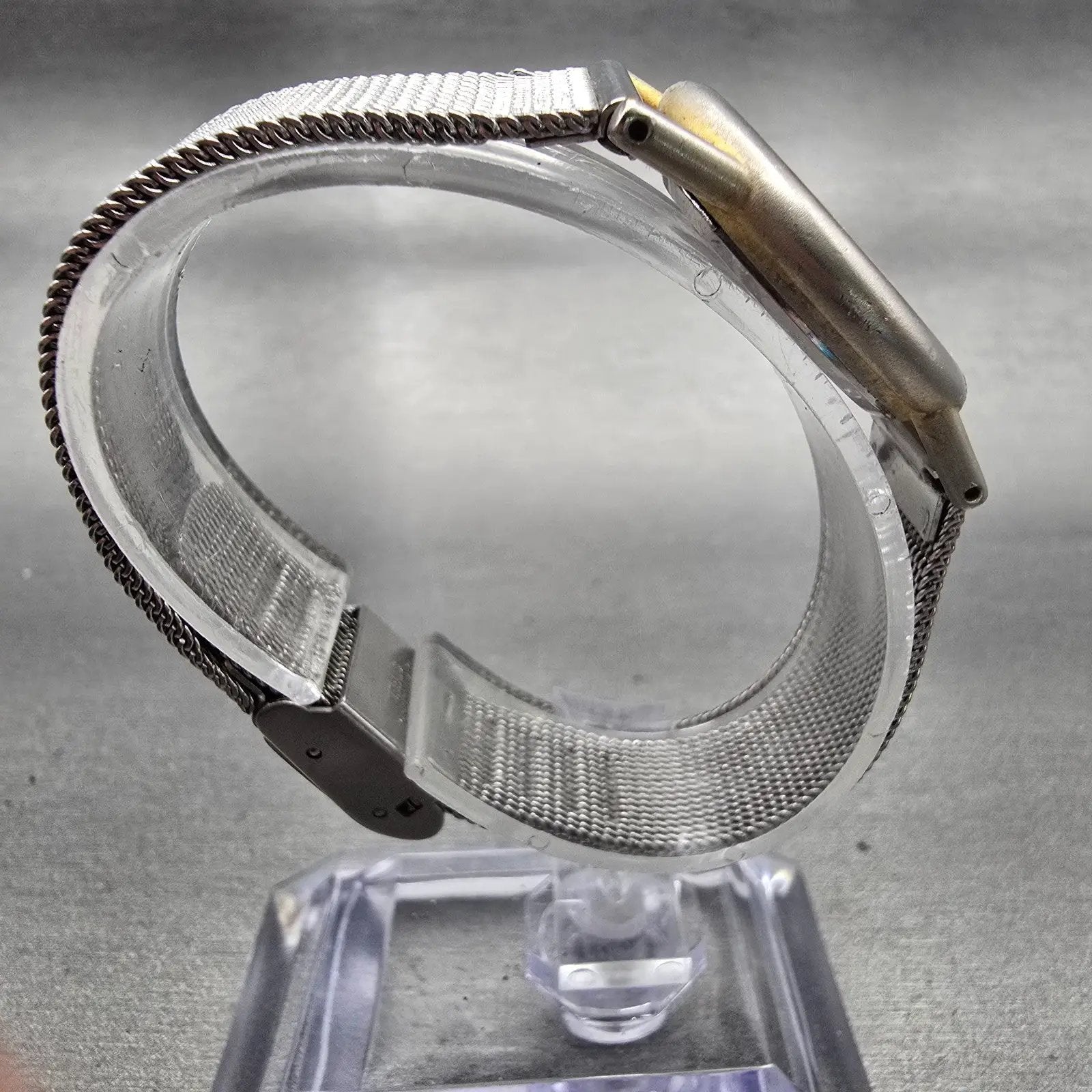 Skagen Denmark Watch Women 25mm Silver Dial Two Tone Round Mesh Band New Battery8