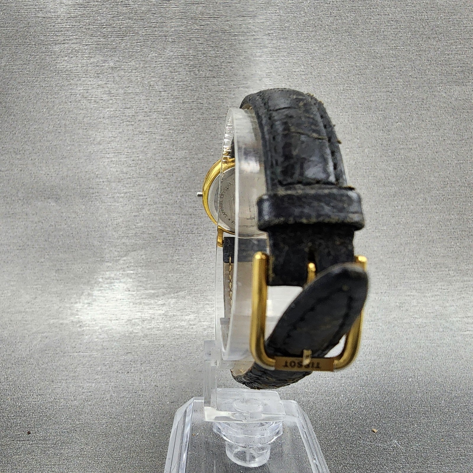Tissot Watch Women 24mm White Dial Gold Tone Round T852K PARTS8
