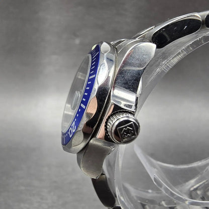 Invicta Pro Diver Watch Women 24mm Blue Dial Silver Tone Date 9177 New Battery Q2