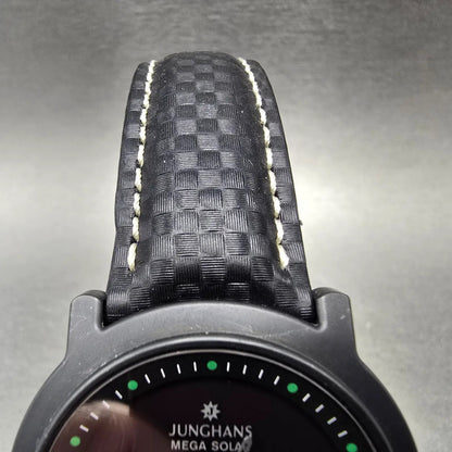 Junghans Mega Solar Watch Men 39mm Black Dial Ceramic 018/1500 Round Works4