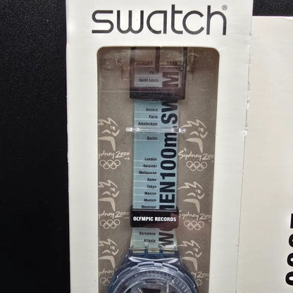Swatch Scuba 200 Touch Pad Watch Men 38mm Blue Sydney 2000 Olympic SDZ104 NOS7